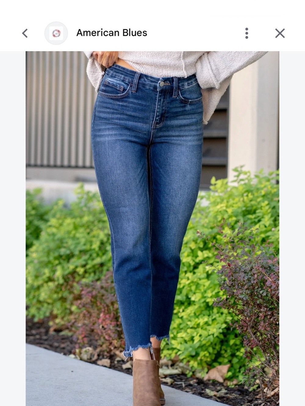 Nicole Miller Women's Dark Blue High-Rise Straight Jeans